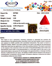 5.33 Ratti Natural Italian Triangular Moonga-(1054)